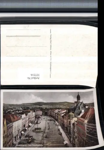 327216,Braunau am Inn Stadtplatz Geschäfte Brunnen