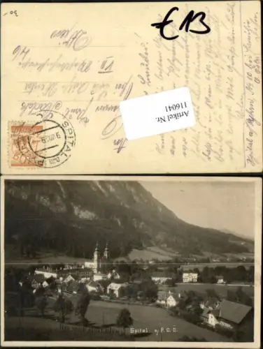 116041,Spital am Pyhrn Fotokarte m. Ortsrand 1928