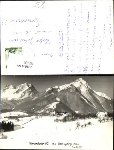183053,Vorderstoder m. d. Toten Gebirge Winteransicht pub Foto Oth 2341