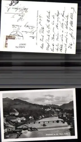 185837,Steinbach a. d. Steyr Ansicht m. Brücke Wehr