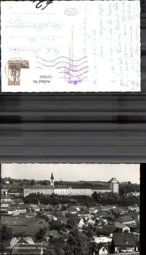 185860,Kremsmünster Stift m. Ortsansicht