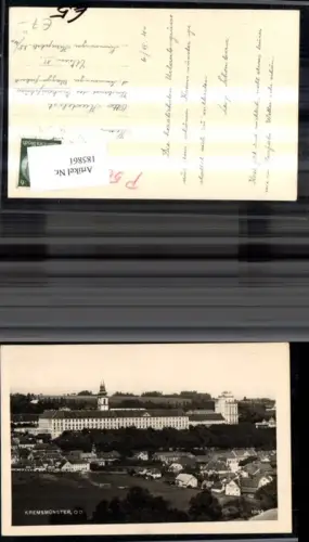 185861,Kremsmünster Teilansicht m. Stift i. Hintergrund Foto Ak
