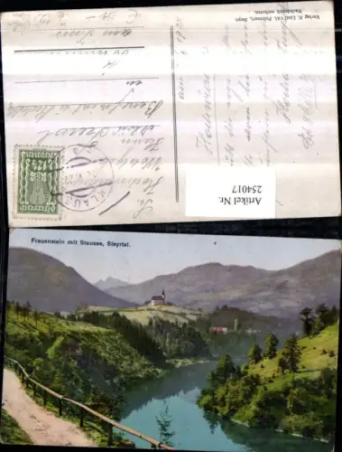 254017,Frauenstein Kirche b. Molln Klaus m. Stausee im Steyrtal