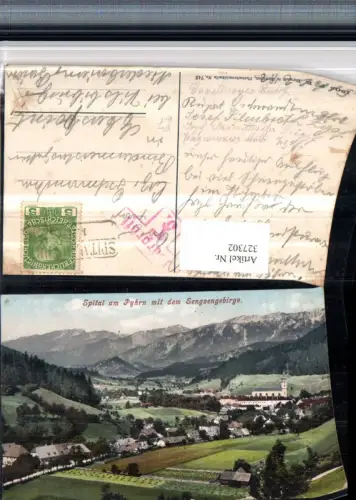 327302,Spital am Pyhrn Totale m. Sengsengebirge Bergkulisse pub F. E. Brandt 743
