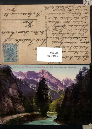 377506,Partie in d. Bernerau b. Steyrling Klaus m. Meisenberg Bergkulisse pub F. E. Brandt 250