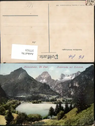 377521,Hinterstoder Polsterluke m. Lahnteich Bergkulisse pub F. E. Brandt 806