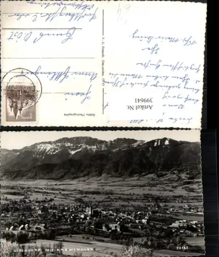 399641,Kirchdorf Totale m. Kremsmauer Bergkulisse pub F. E. Brandt 12152