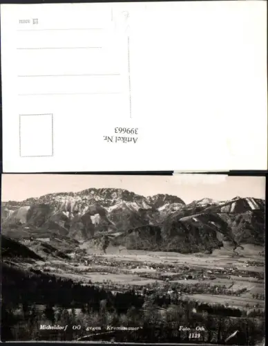 399663,Micheldorf Totale geg. Kremsmauer Bergkulisse pub Foto Oth 1129