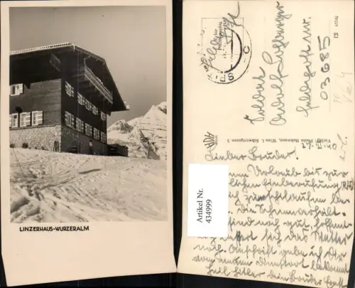 434999,Linzerhaus Wurzeralm b. Spital am Pyhrn pub Foto Hubmann 174 Feldpost Nr. 03685