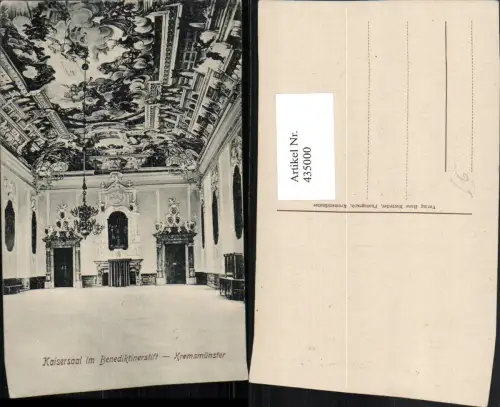 435000,Kremsmünster Benediktinerstift Kaisersaal Innenansicht