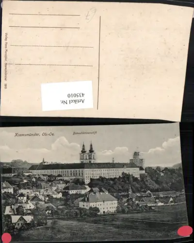 435010,Kremsmünster Teilansicht m. Benediktinerstift