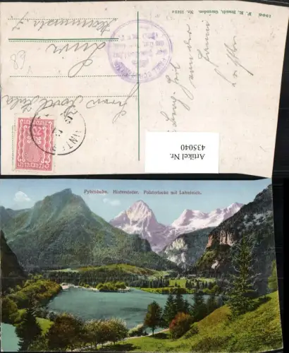 435040,Hinterstoder Polsterlucke m. Lahnteich Bergkulisse pub F. E. Brandt 1512c