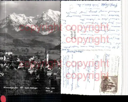 470245,Windischgarsten Totale m. Pyhrgas Bergkulisse pub Foto Oth 2474