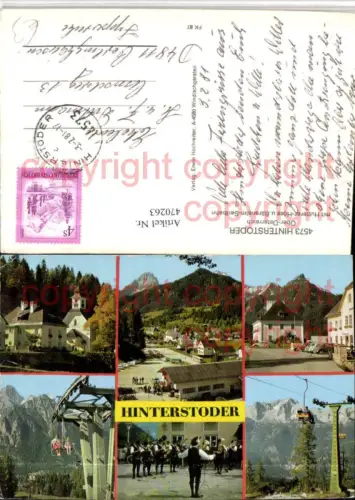 470263,Hinterstoder Totale Kirche Sessellift Mehrbildkarte