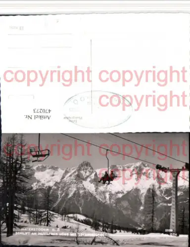470273,Hinterstoder Skilift Sessellift Hutterer Höss Bergkulisse Winterbild