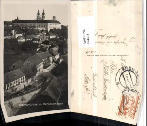484474,Kremsmünster Teilansicht m. Benediktiner-Stift