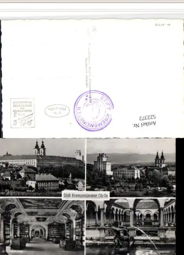 522372,Stift Kremsmünster Bibliothek Fischbehälter Mehrbildkarte