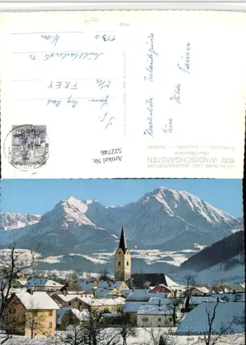522746,Windischgarsten Teilansicht Bergkulisse Winterbild
