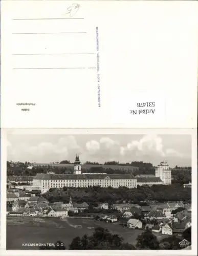 531478,tolle Foto-AK Kremsmünster Ortsansicht 1938