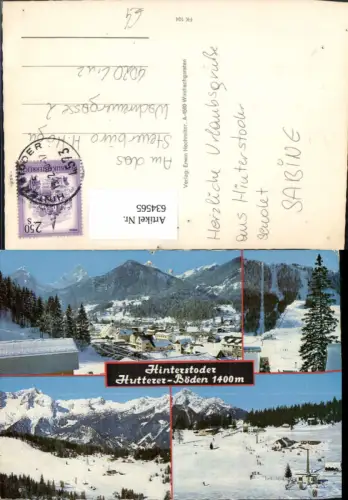 634565,Mehrbild Ak Hinterstoder Hutterer-Böden Wintersport