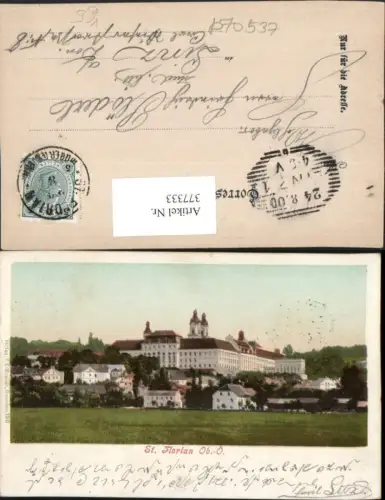 377333,St. Florian Teilansicht m. Stift pub F. E. Brandt 150