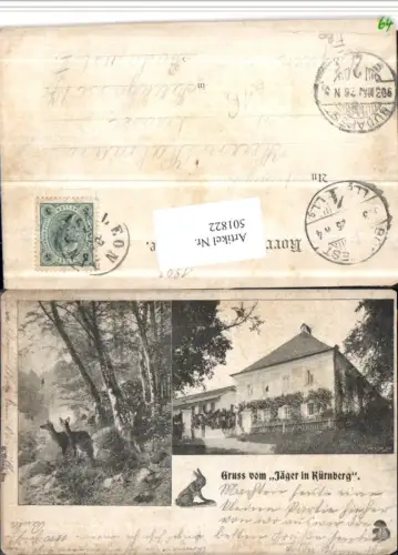 501822,Gruß vom Jäger in Kürnberg b. Leonding Wild Mehrbildkarte
