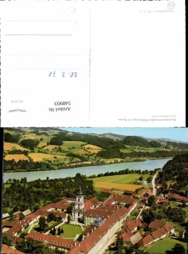 548903,Fliegeraufnahme Wilhering an der Donau b. Linz pub Alpine Luftbild FÖ 53128