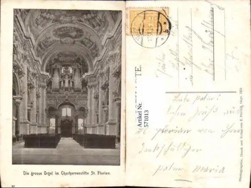 571013,St Florian Chorherrenstift Gr. Orgel pub E. Prietzel 827
