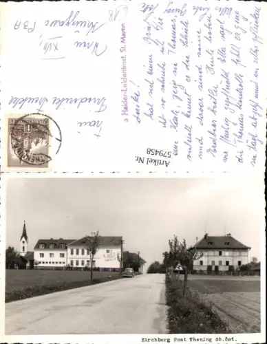 579458,Foto Ak Kirchberg-Thening Ansicht Auto