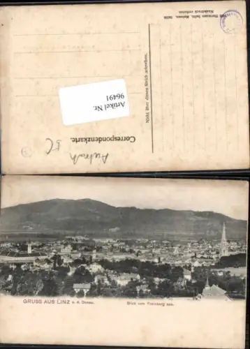 96491,Gruss aus Linz a.d. Donau 1905