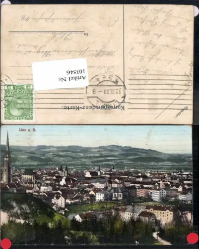 103546,Linz a.d. Donau Totale 1908 COLOR