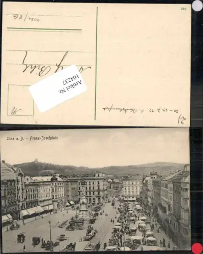 104237,Linz a.d. Donau Franz Josefs Platz Markt 1912