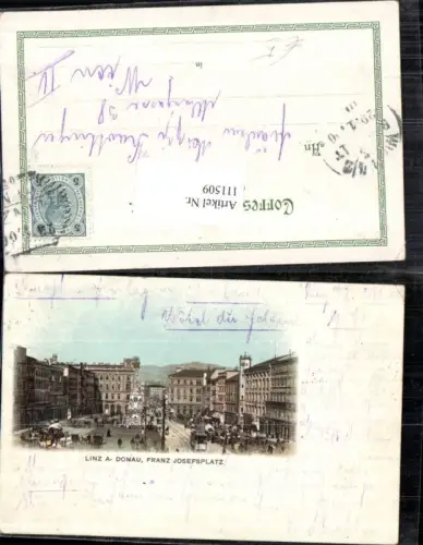 111509,Linz a.d. Donau Franz Josefsplatz Straßenansicht