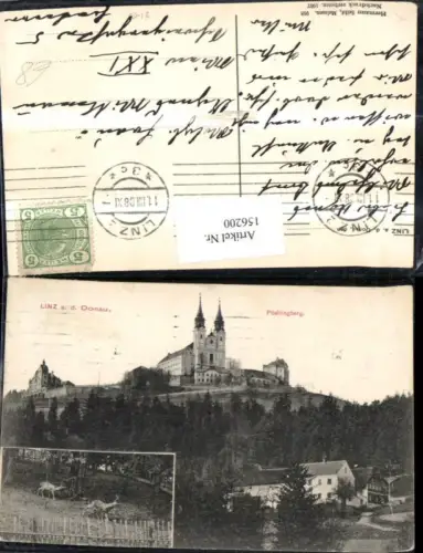 156200,Linz Pöstlingberg Mehrbild Ak m. Wild Rotwild Hirsch Reh 1908