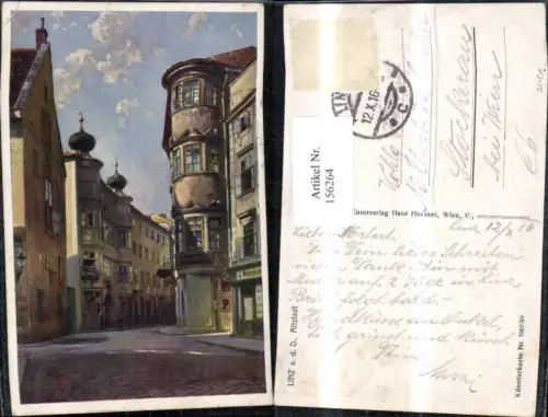 156264,Linz Altstadt Strassenansicht 1916