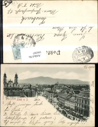 166587,Linz Ansicht 1900