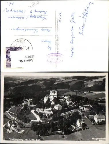 183079,Linz Pöstlingberg Totale Flugaufnahme