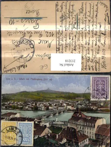 213218,Linz a. d. Donau Urfahr Totale m. Pöstlingberg