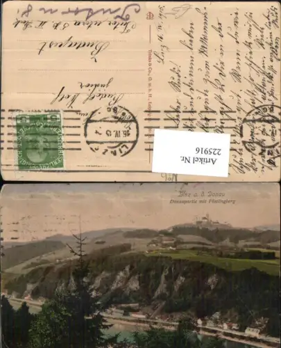 225916,Linz a. d. Donau Donaupartie m. Pöstlingberg