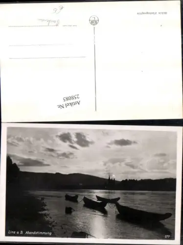 258085,Linz an d. Donau Abendstimmung Ruderboote Partie