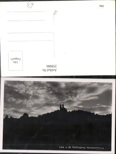 258086,Linz an d. Donau Pöstlingberg Kirche Abendstimmung