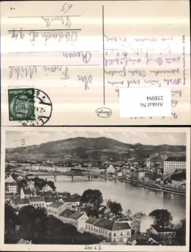 258094,Linz an d. Donau Teilansicht Brücke pub Stengel u. Co 51038