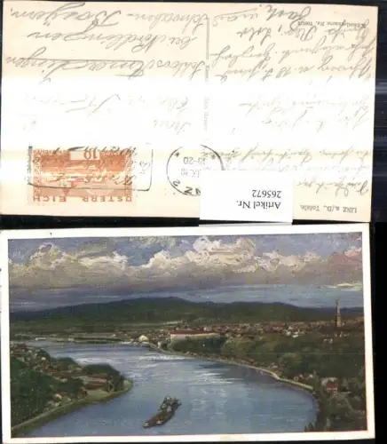 265672,Künstler Ak Linz a. d. Donau Totale pub Hans Hausner 7007euro3