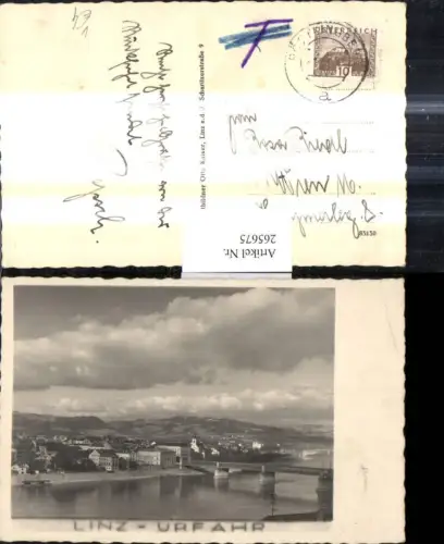 265675,Foto Ak Linz a. d. Donau Urfahr Brücke pub Otto Kaiser