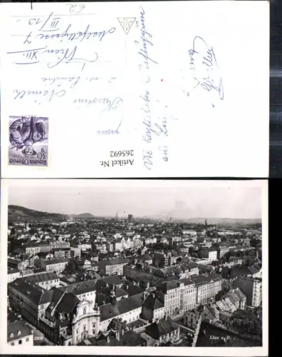 265692,Foto Ak Linz a. d. Donau Teilansicht