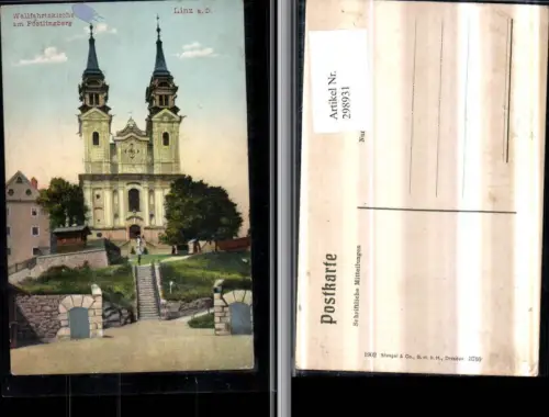 298931,Linz an d. Donau Wallfahrtskirche Kirche am Pöstlingberg pub Stengel e Co 3760