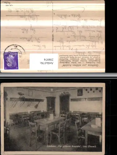 298974,Linz an d. Donau Gasthaus zur schönen Aussicht Innenansicht