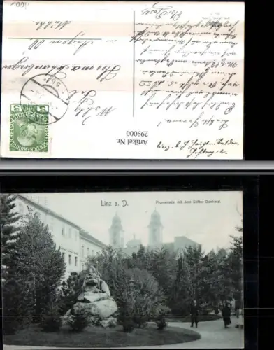 299000,Linz an d. Donau Promenade m. Stifter-Denkmal