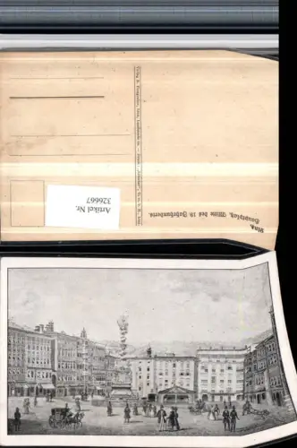 326667,Künstler AK Linz an d. Donau Hauptplatz im 19. Jahrhundert Pestsäule pub R. Pirngruber