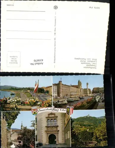 435070,Linz an d. Donau Schiffstation Hauptplatz Landhaus Mehrbildkarte